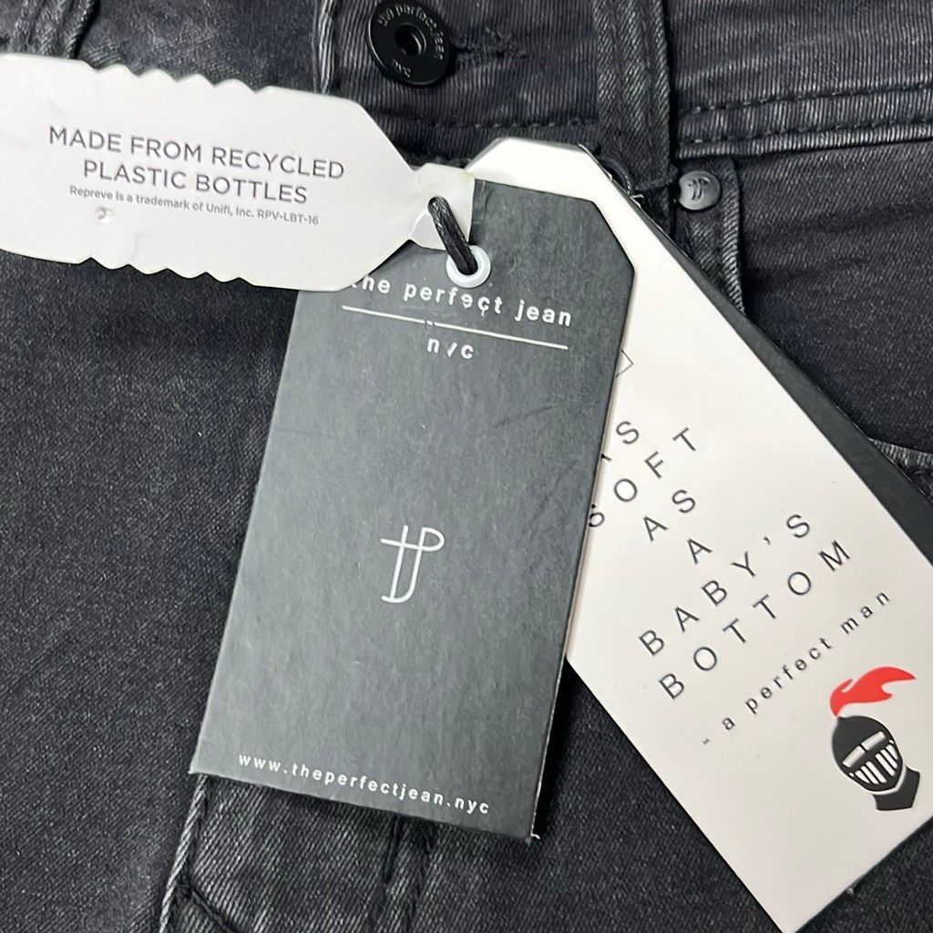The Perfect Jean Mens 30x36 Athletic Fit Steel Faded Black Stretch Jeans Nwt — image 8 of 8
